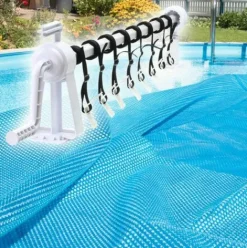 * Wiltec Enrouleur Telescopique Pour Bache De Piscine Et Couverture Solaire 1-6 M Clip 8 Sangles De Fixation><noscript><img width=