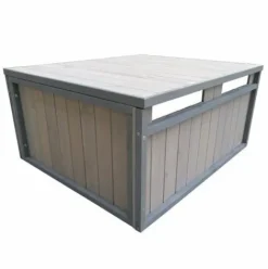 * Wiltec Garage De Robot Tondeuse Toit En Pente Bois Massif Abri Carport Gris 80X70X38Cm> Accessoire Pour Tondeuse Et Autoportée