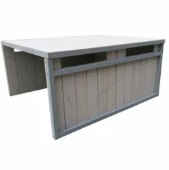 * Wiltec Garage De Robot Tondeuse Toit En Pente Bois Massif Abri Carport Gris 80X70X38Cm><noscript><img width=