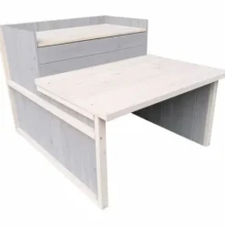 * Wiltec Garage Pour Robot-Tondeuse Toit Gradin Bois Massif Abri Carport Gris 79,7X66X55,7Cm> Accessoire Pour Tondeuse Et Autoportée